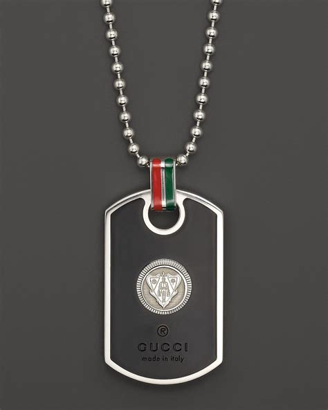 gucci silver dog tags|Gucci Silver Dog Tag Pendant .